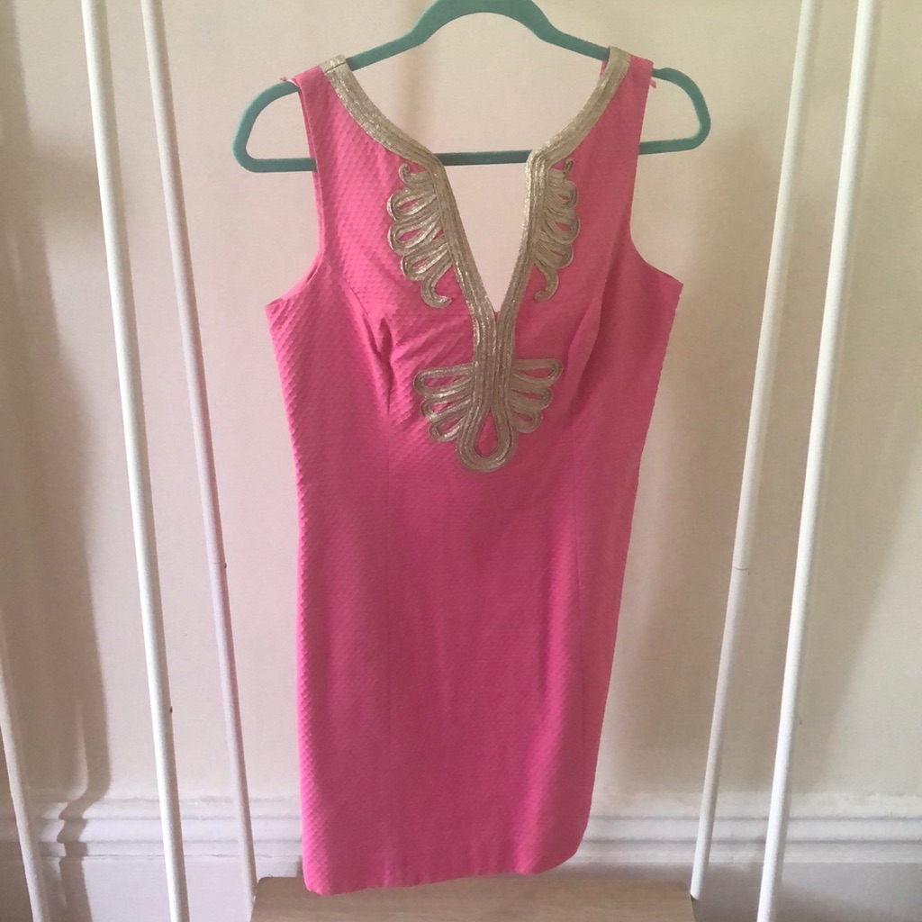 Lilly Pulitzer Pink And Gold Dress!!!